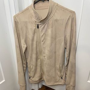 Zyia Tan Form Zipper Jacket size M
